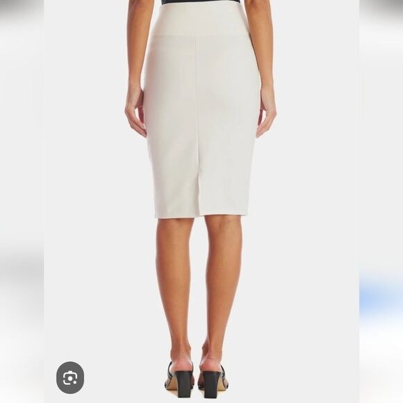 New York & Company Dresses & Skirts - New York & Company White Demin Skirt Knee-Length Work